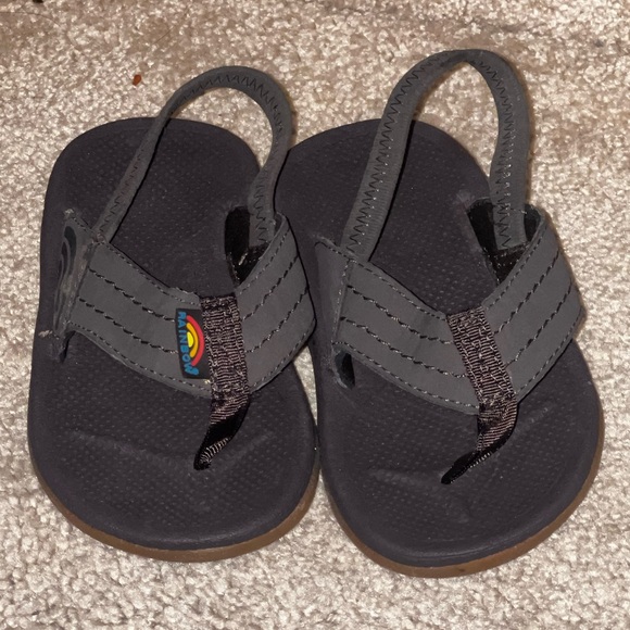 Rainbow Kid Cape PU Nubuck Flip Flop Sandal, Size 5/6 🩴NWT - Picture 2 of 8